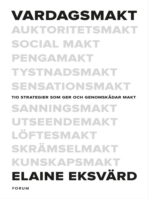 Titeldetaljer för Vardagsmakt av Elaine Eksvärd - Tillgänglig